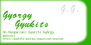 gyorgy gyukits business card