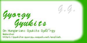 gyorgy gyukits business card